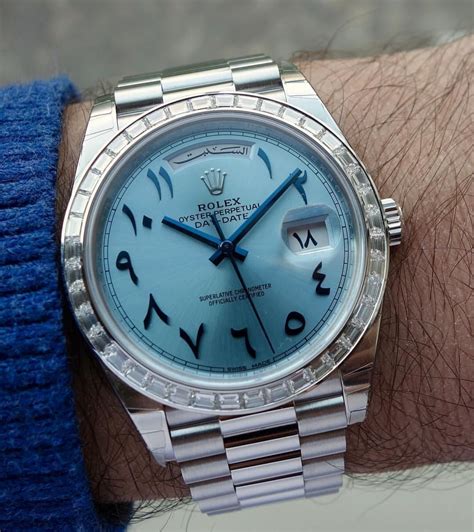 rolex arabic daydate|Rolex watch price day date.